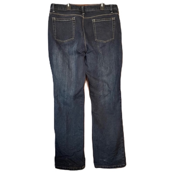 Riders By Lee Women’s Blue Denim Distressed Mid Rise Bootcut Jeans Size 13/14L - Picture 2 of 10